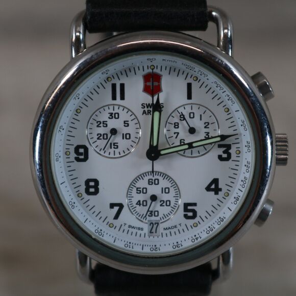 Victorinox Cavalry Chronograph Watch 24344 – Pre‑Owned, New Battery, Round - Picture 1 of 10